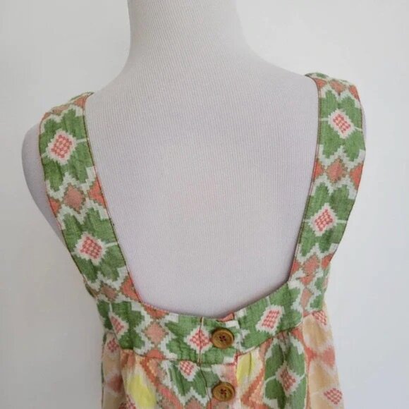 Anthropologie Marta Swing Tank Cropped Geometric Aztec Print Women Small - Picture 6 of 11